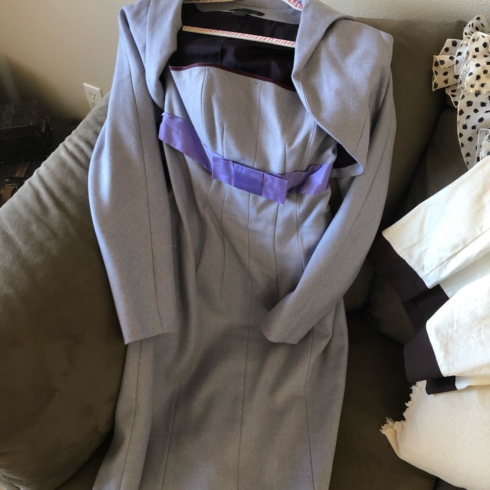 Lavender strapless dress with jacket